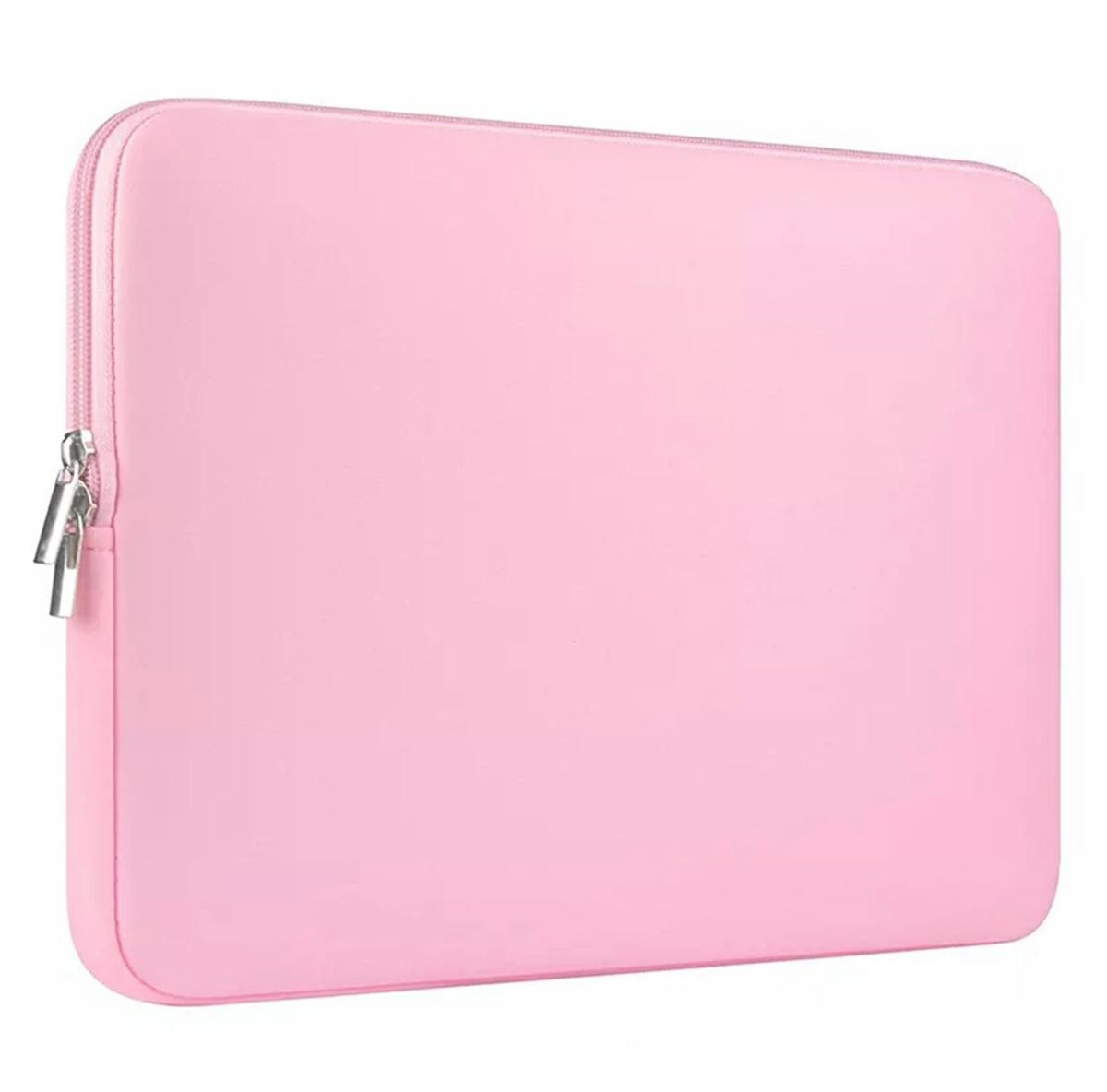 Geanta laptop 17inch, fermoar inchidere, neopren, 42 x 30 x 1,5cm, roz - imagine 4